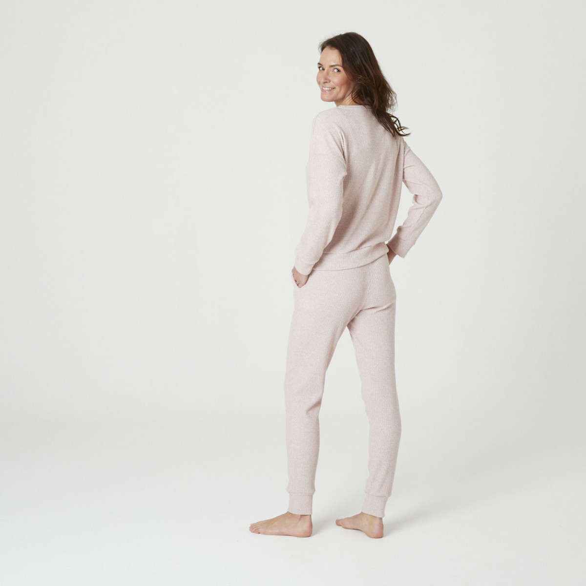 Pyjama long col rond fabrication française- Femme | Kindy