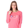 Pyjama femme en coton peigné Coeurs placés