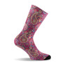 Mi-chaussettes femme imprimées Cachemires coloris rose