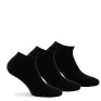 Lot de 3 paires d'invisibles femme en coton noir.