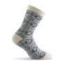 Mi-chaussettes en laine bracelet jacquard coloris beige.