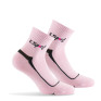 Lot de 2 paires de socquettes femme sport en coton coloris rose.