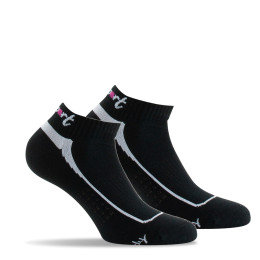 Lot de 2 paires d'invisibles femme sport coloris noir.