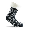 Chausson chaussettes cocooning femme taches noir.