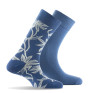 Lot de 2 paires de mi-chaussettes homme fantaisies motif lianes et uni